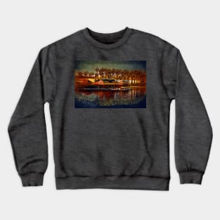 Boat Dock On North Lake Crewneck Sweatshirt